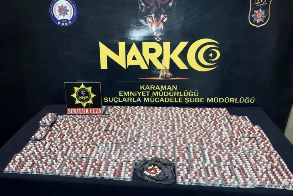 Karaman’da Dev Asayiş Operasyonu: 2.721 Sentetik Hap ve Silahlar Ele Geçirildi