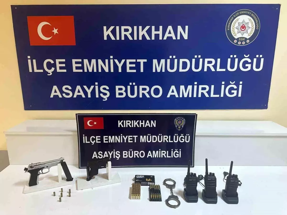 Kırıkhan’da Şüpheli İki Kişiden Silah ve Mermiler Ele Geçirildi