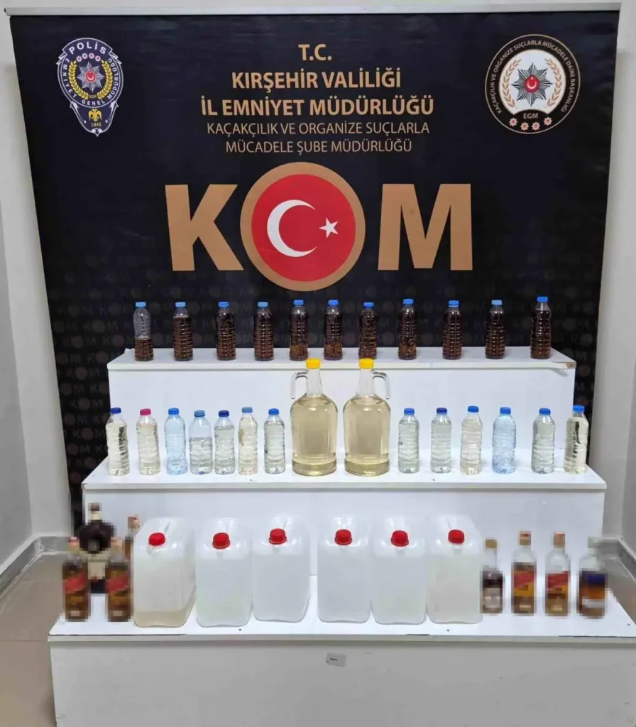 Kırşehir’de Kaçak Alkol Operasyonu