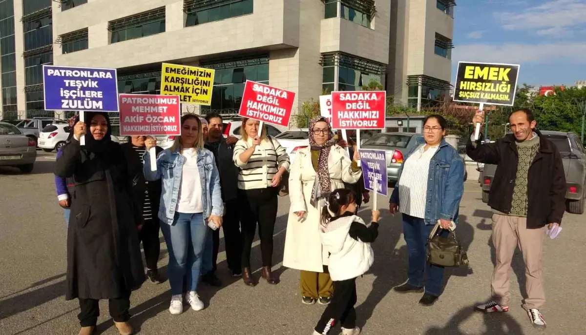 Mersin Serbest Bölge’de 170 Tekstil İşçisi 7 Aylık Maaşlarını Alamadı, Şantaj ve Cinsel Tehdit İddialarıyla Adliye Önünde Protesto Etti