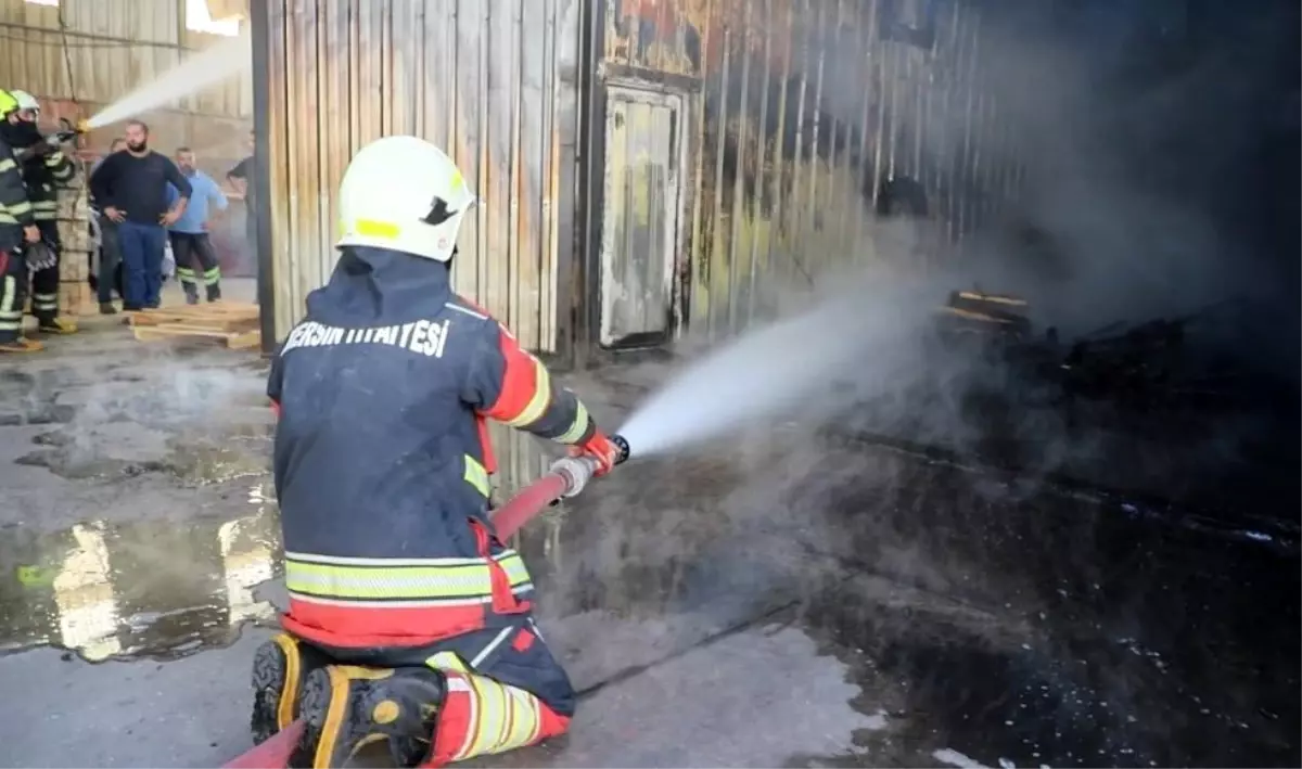 Mersin Akdeniz’de Palet Üretim Tesisinde Büyük Yangın Korkuttu!