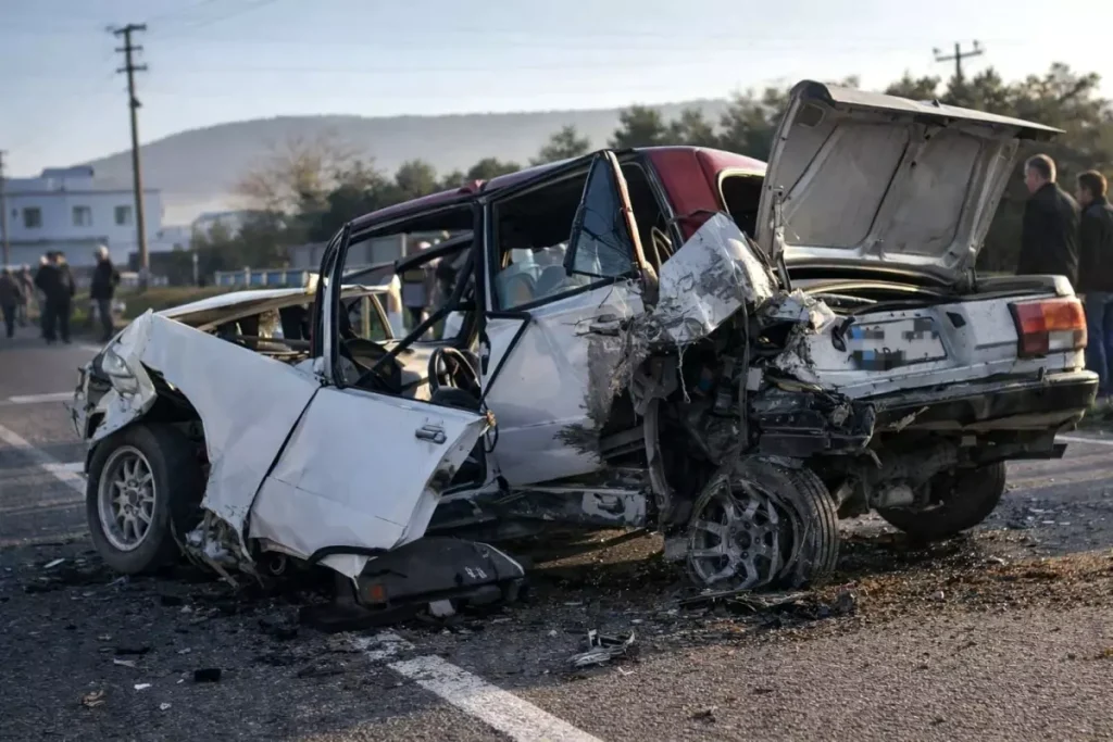 Milas’ta Zincirleme Trafik Kazası: Tofaş Araç Teneke Kutu Gibi Ezildi