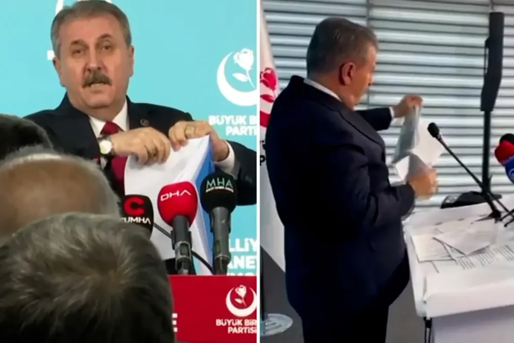 Mustafa Destici’yi Kızdıran Rapor! Kameralar Önünde Yırtıp Attı, Salon Ayakta Alkışladı