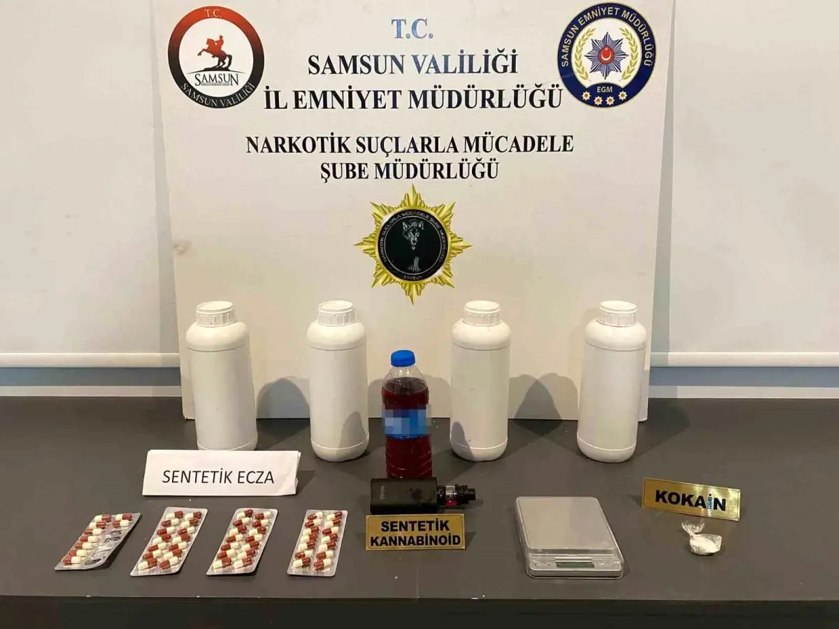 Samsun’da Uyuşturucu Operasyonu: 2 Litre Bonzai ve Kokain Ele Geçirildi