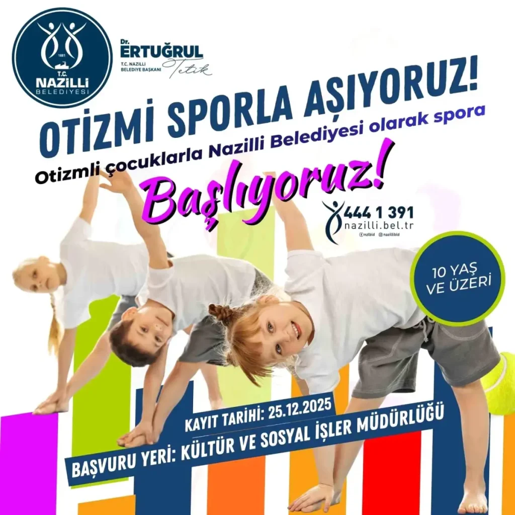 Nazilli Belediyesi’nden Otizmli Çocuklara Özel Spor Kursu Açıldı