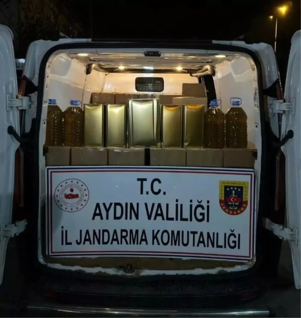 Aydın’da Bandrolsüz 1858 Litre Kaçak Zeytinyağı Ele Geçirildi