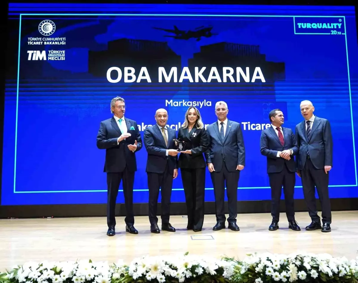 Oba Makarna Turquality Şampiyonu Oldu – Türkiye’nin En Çok Ülkeye İhracat Yapan Markası Ödül Aldı!