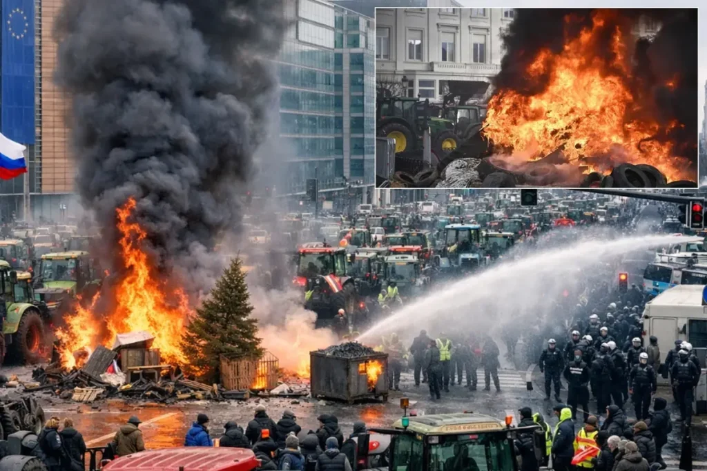 Ortalığı Yakıp Yıkan Çiftçiler Avrupalı Liderlere Geri Adım Attırdı