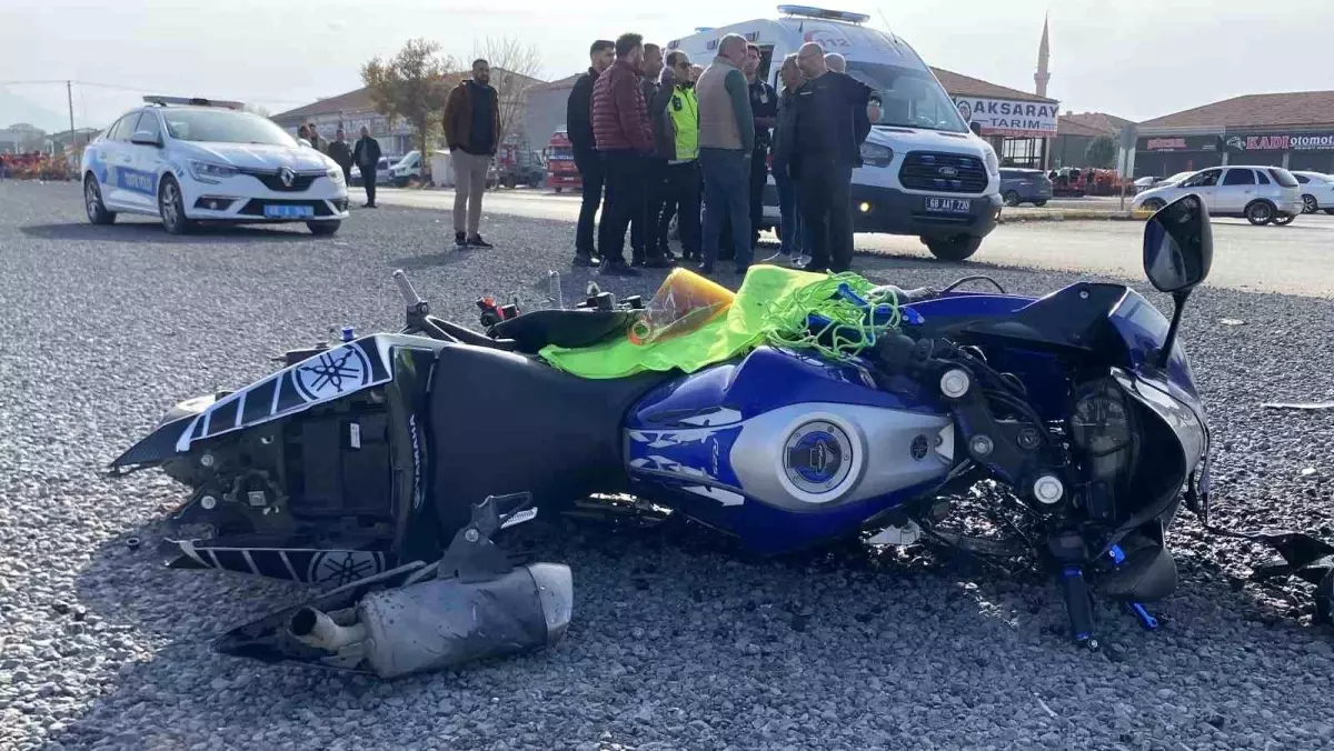 Aksaray’da Motosiklet Kazası: Sürücü Yaralı