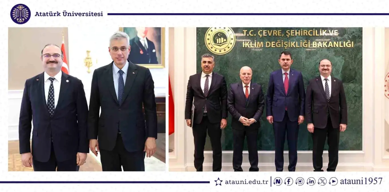 Rektör Hacımüftüoğlu, Bakan Memişoğlu ve Bakan Kurum’u Ankara’da Ziyaret Etti