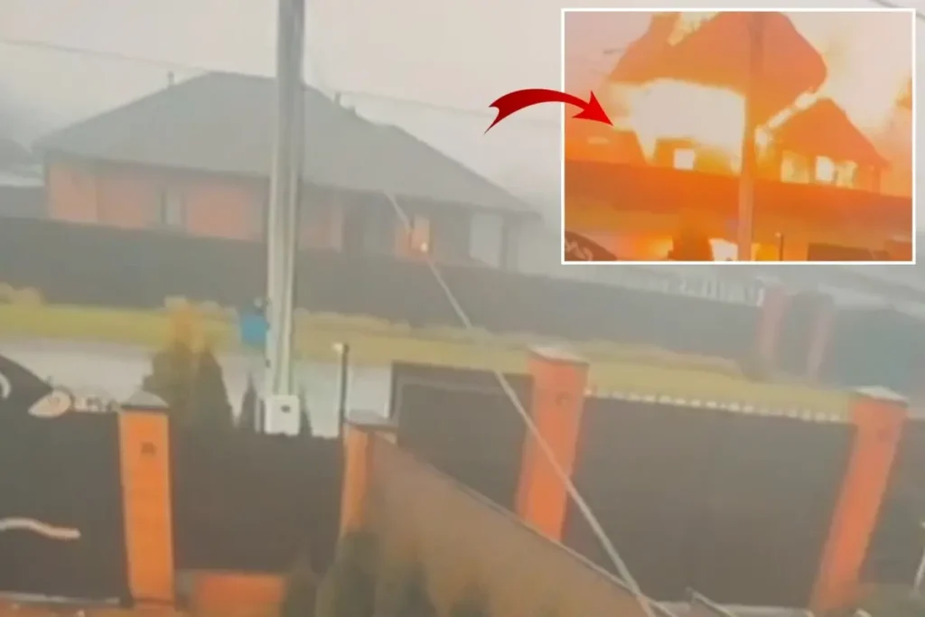 Rusya’da bir evde gaz patlaması! O anlar saniye saniye kamerada