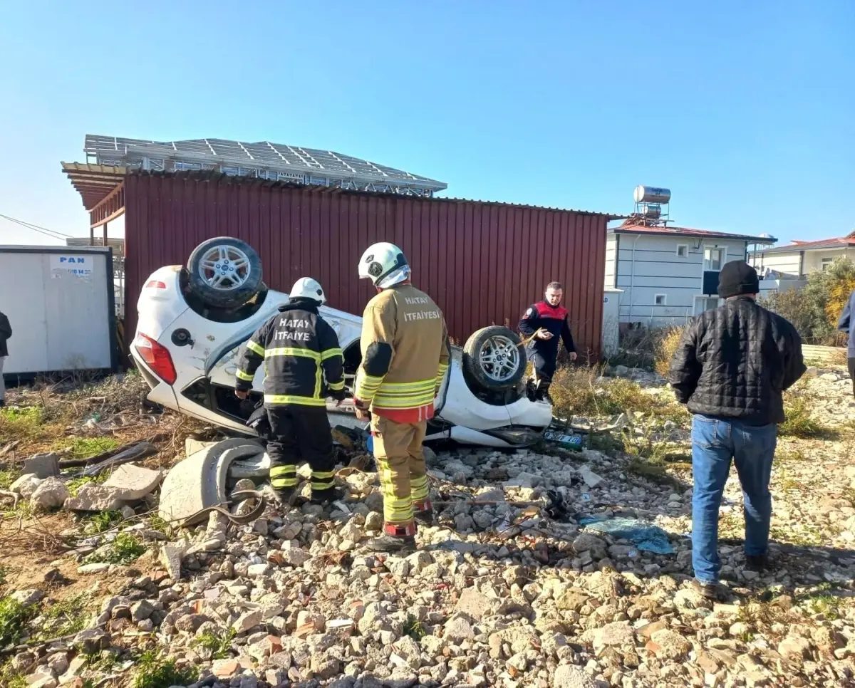 Hatay’da Ters Dönme Kazası