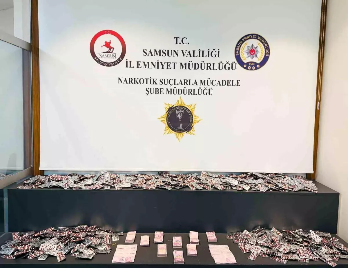 Samsun’da Uyuşturucu Operasyonu: 10 Bin Hap Ele Geçirildi