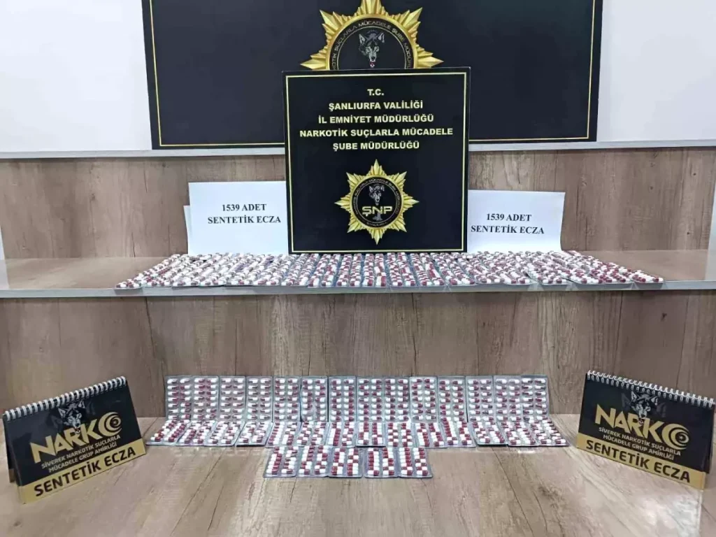 Şanlıurfa’da Uyuşturucu Operasyonu: 1.539 Hap Ele Geçirildi, 2 Şüpheli Gözaltına Alındı