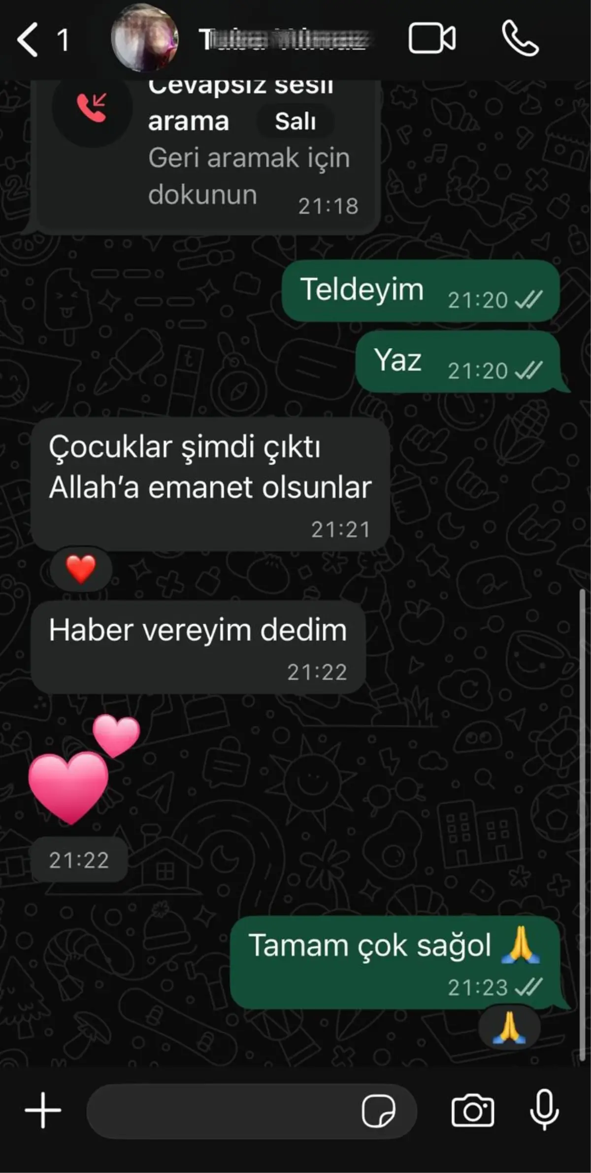 Güllü’nün kızı Tuğyan Ülkem Gülter’in gözaltına alınmadan önceki mesajları ortaya çıktı