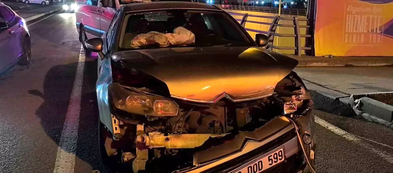 Erzurum’da Zincirleme Trafik Kazası