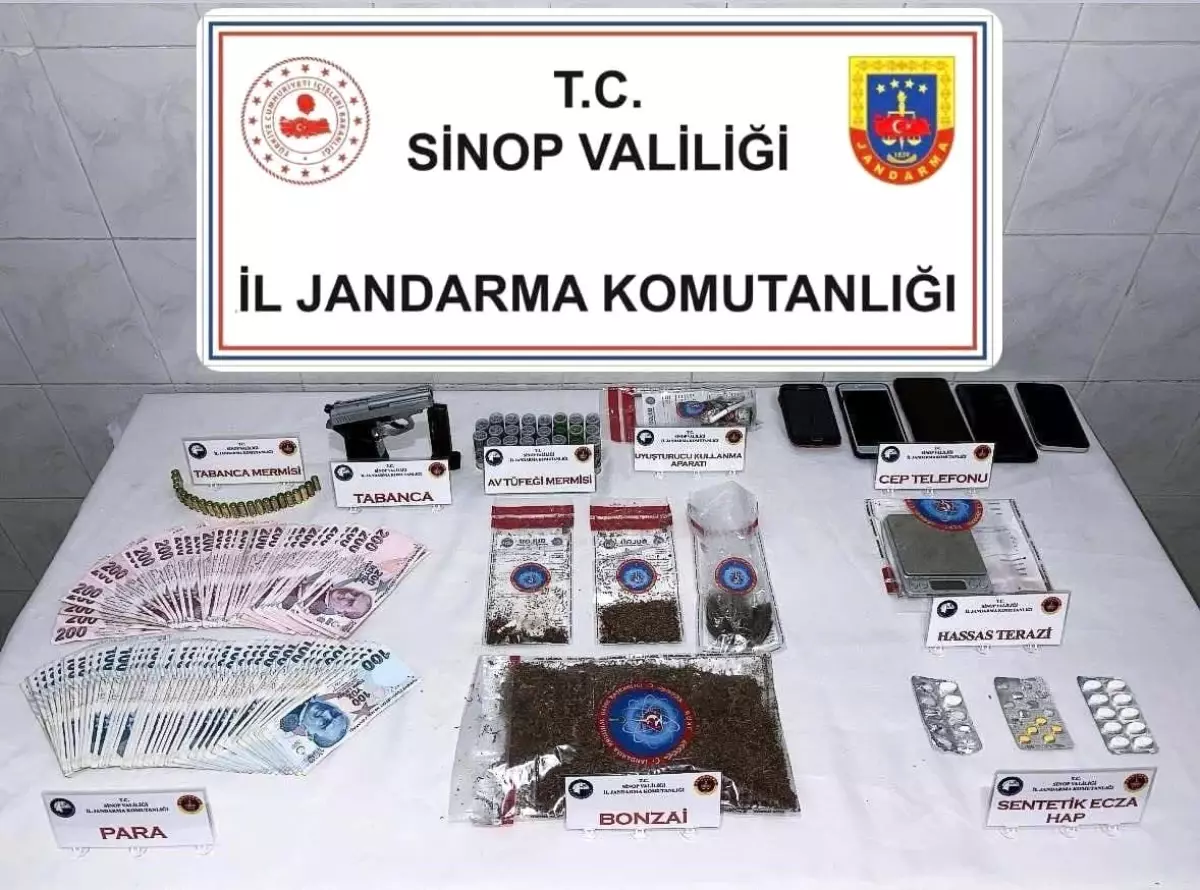 Sinop’ta Büyük Uyuşturucu ve Silah Operasyonu: 5 Şüpheli Yakalandı