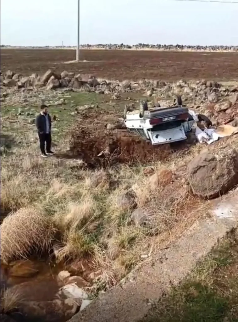 Siverek’te Köprüden Düşen Araçta Sürücü Kurtarıldı