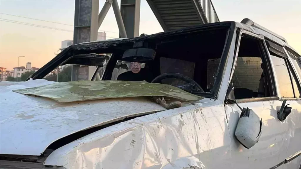 Hatay’da Takla Atan Araçta Sürücü Yaralandı