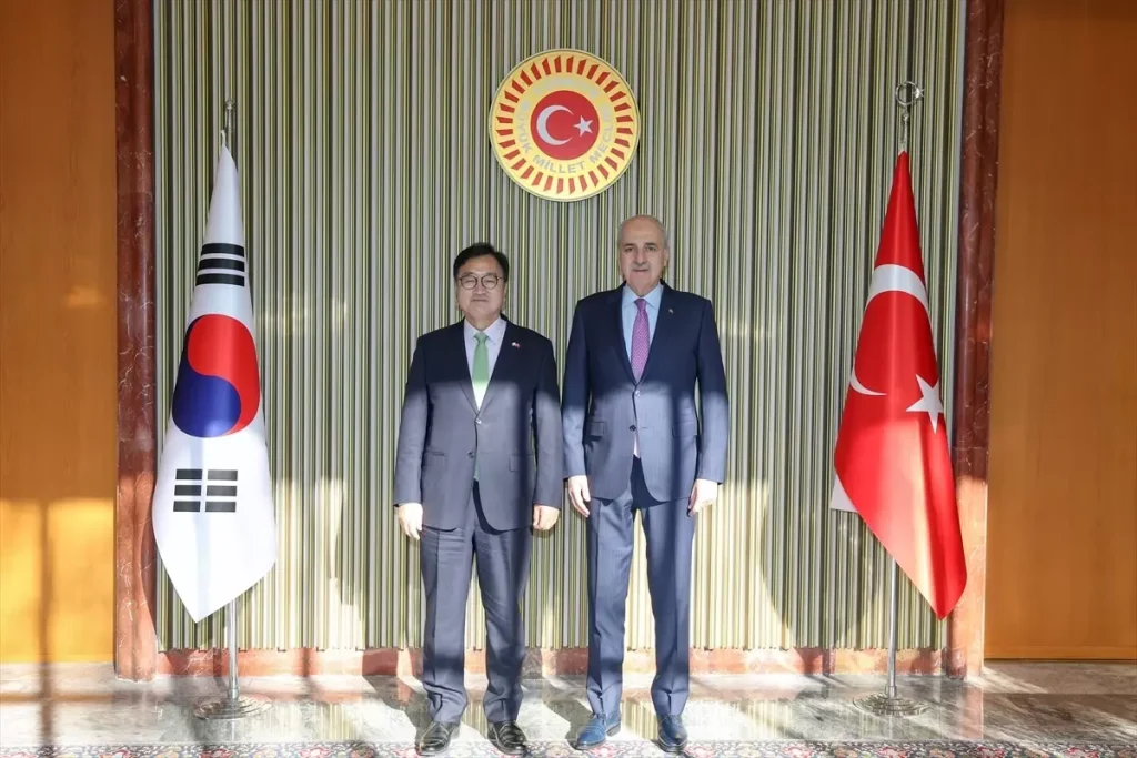 TBMM Başkanı Numan Kurtulmuş, Güney Kore Ulusal Meclisi Başkanı Woo Won‑Shik ile Meclis’te Bir Araya Geldi
