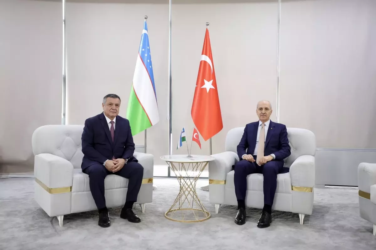 TBMM Başkanı Kurtulmuş, Özbekistan Ali Meclisi Yasama Meclisi Başkanı İsmailov ile Buhara’da Görüştü