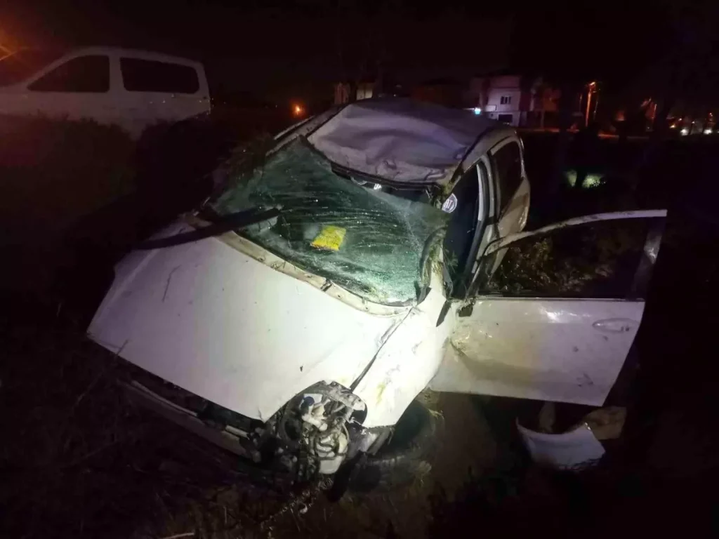 Alkollü Sürücü Su Kanalına Uçtu: Tekirdağ’da Şok Kaza