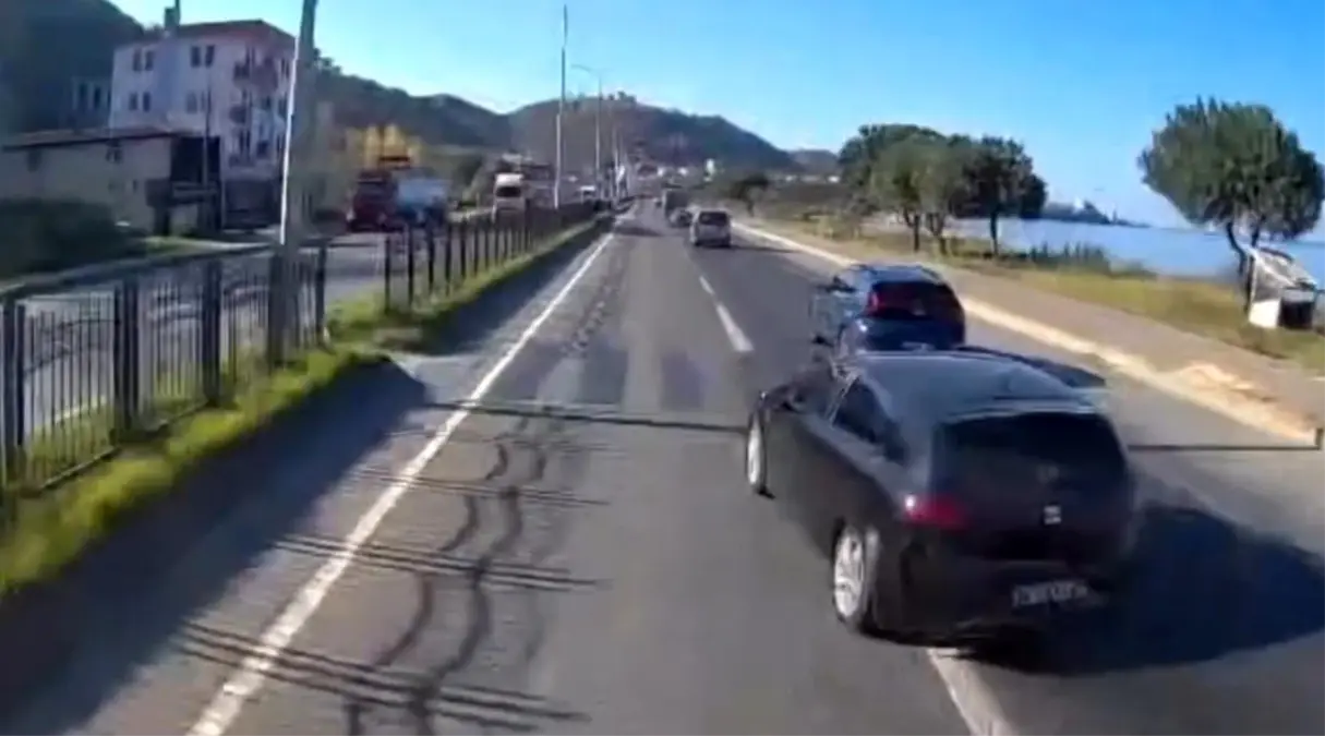 Tehlikeli Sürücüler Araklı’da Kamerada