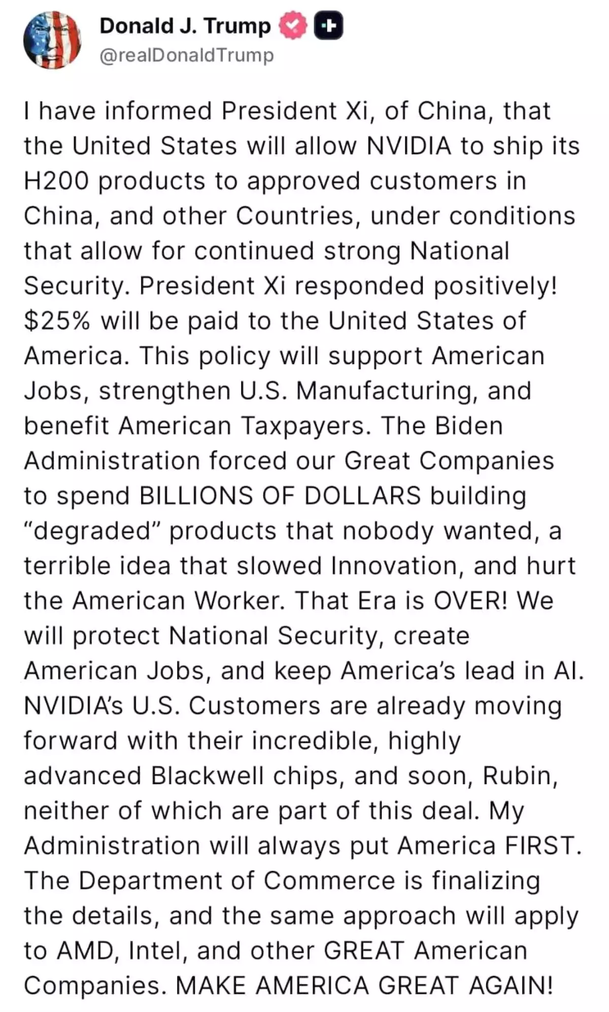 Trump’tan Çin’e Şartlı Çip Satışı İzni