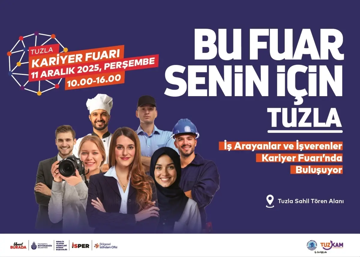 Tuzla Kariyer Fuarı Yarın Açılıyor: 26 Firma 607 İş İlanıyla Gençleri Bekliyor