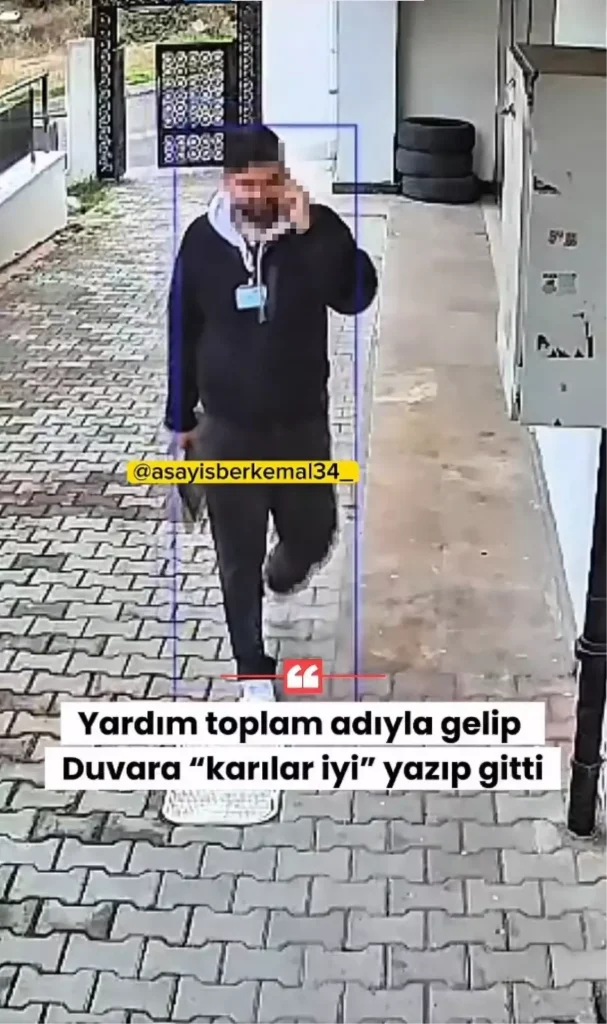 Yardım Bahanesiyle Girdi, Duvarlara Rezil Yazılar Yazdı