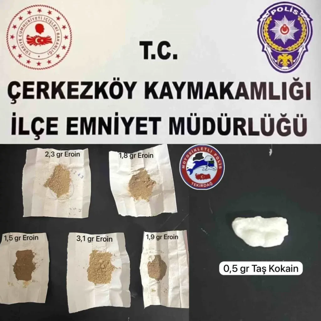 Çerkezköy’de Şok Uyuşturucu Operasyonu: 24 Kişi İşlem Gördü!