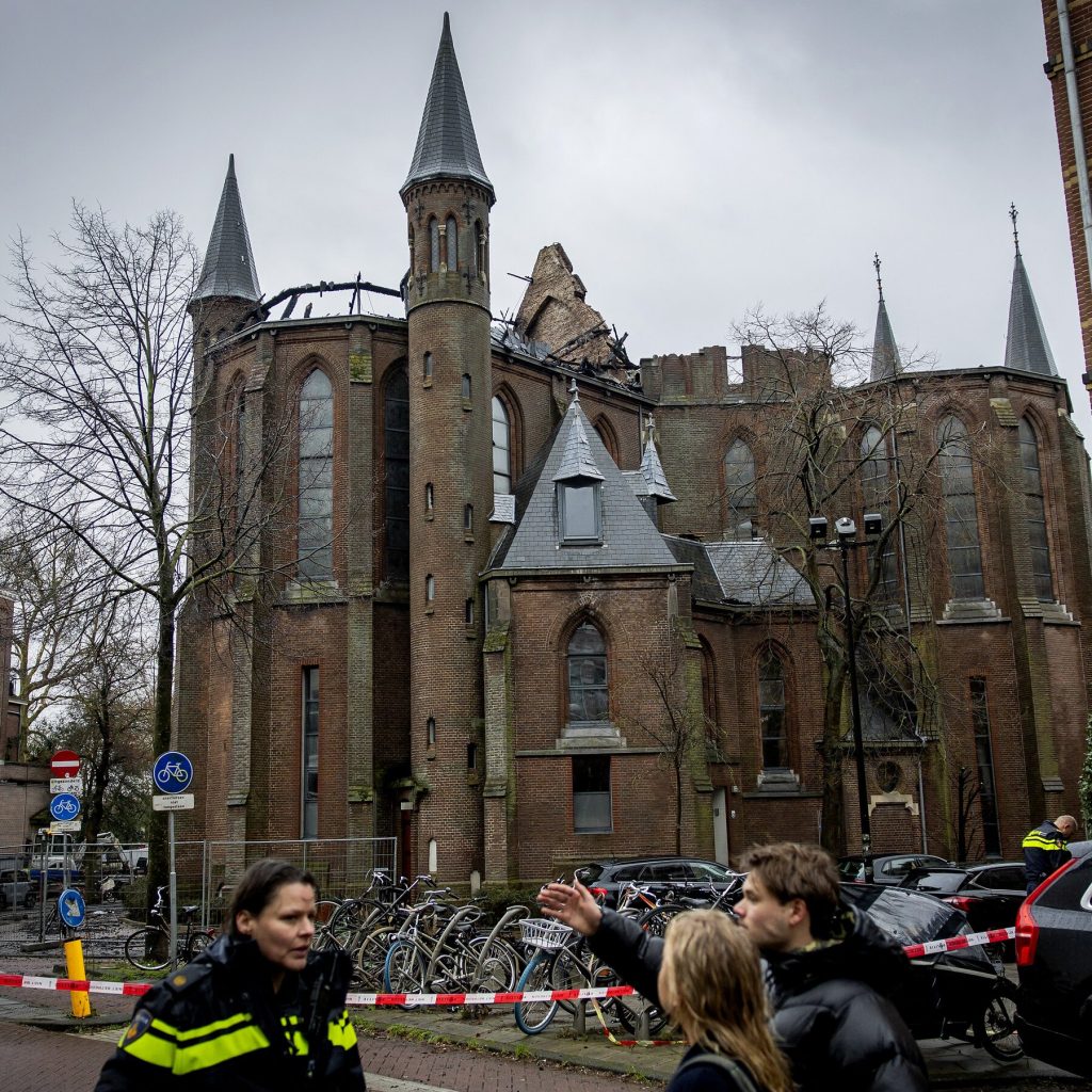 A Historic Amsterdam Church Engulfed in Flames on New Year’s Day