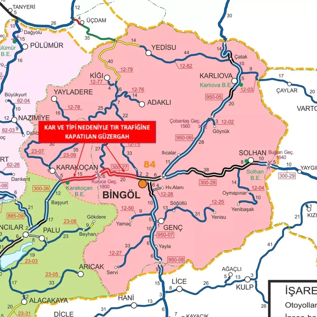 Bingöl’de Yoğun Kar Yağışı Yolları Tır ve Ağır Taşıt Trafiğine Kapattı!