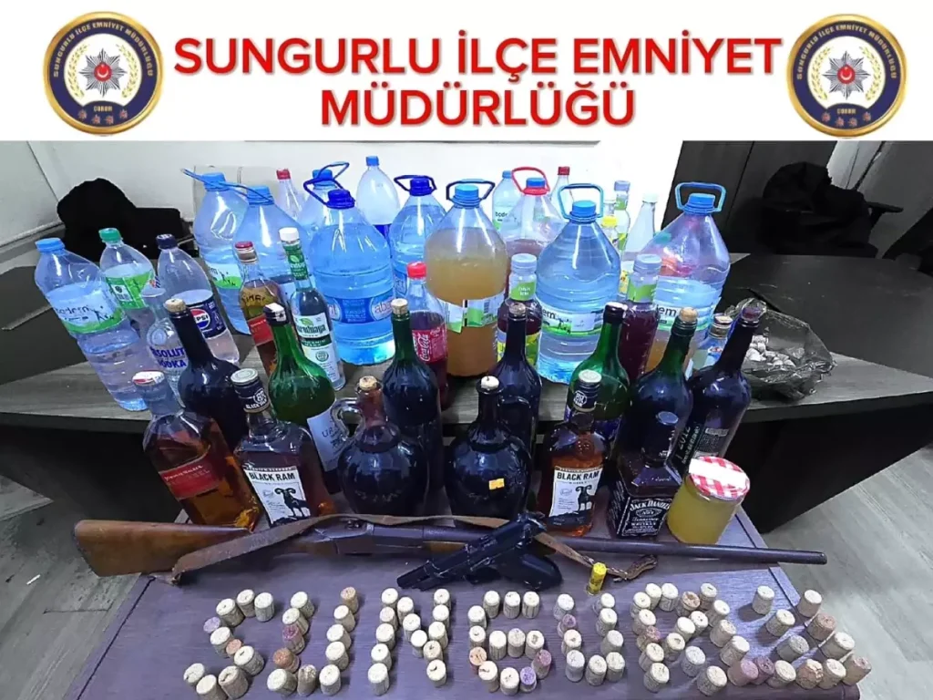 Sungurlu’da Sahte Alkol Operasyonu