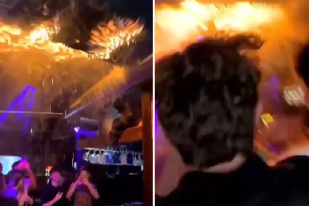 İsviçre’deki bar yangınında facia hızla gelirken, anlamayıp eğlenmeye devam etmişler