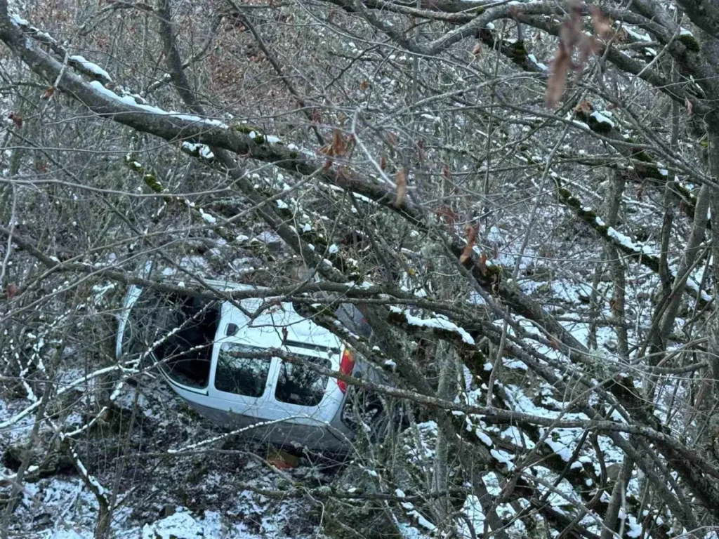Kastamonu’da Buzlu Yolda Kaza
