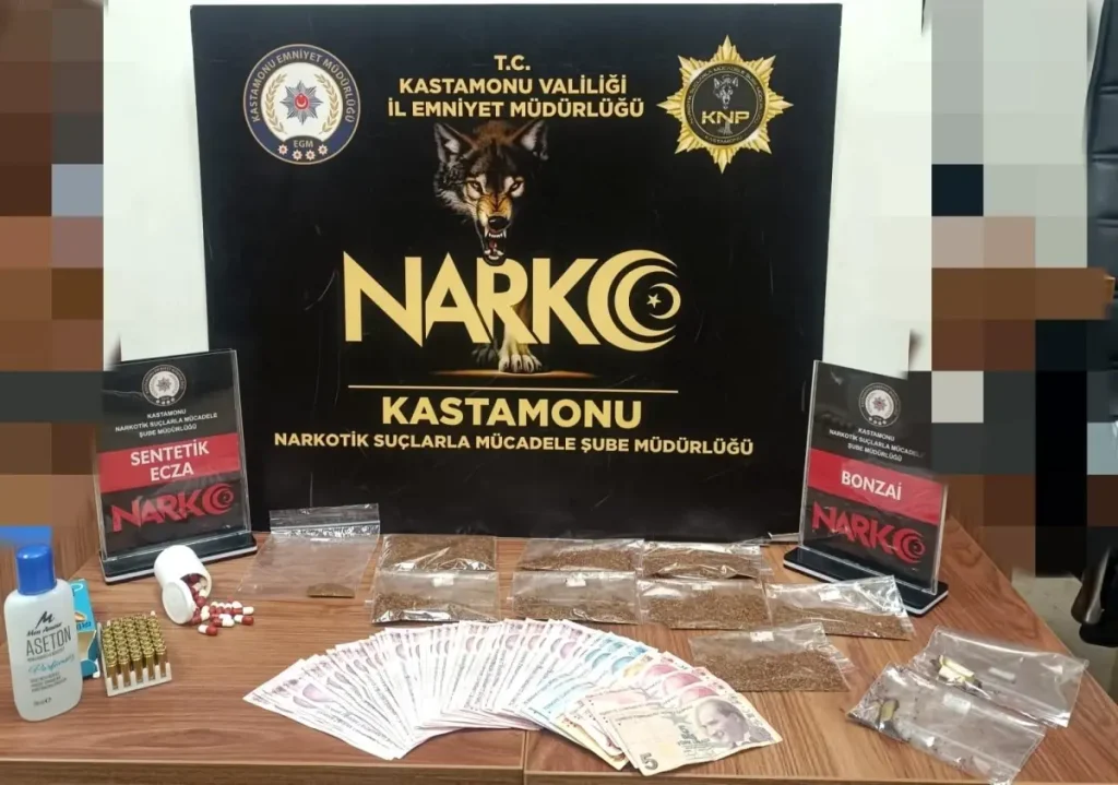 Kastamonu’da Şok Uyuşturucu Operasyonu: 49 Ecza Hapı ve 61,4 gr Bonzai Ele Geçirildi